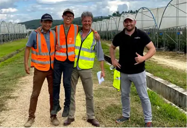 Angus Davison and family from Haygrove Horticulture